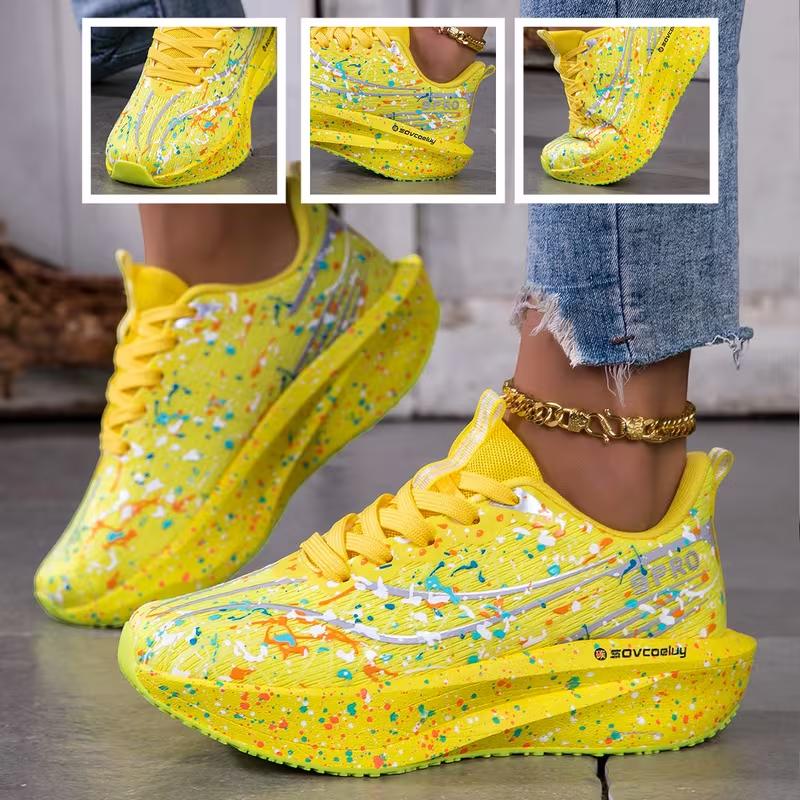 Embroidery White - Sneakers Women Shoes Lightweight Breathable Shoes
