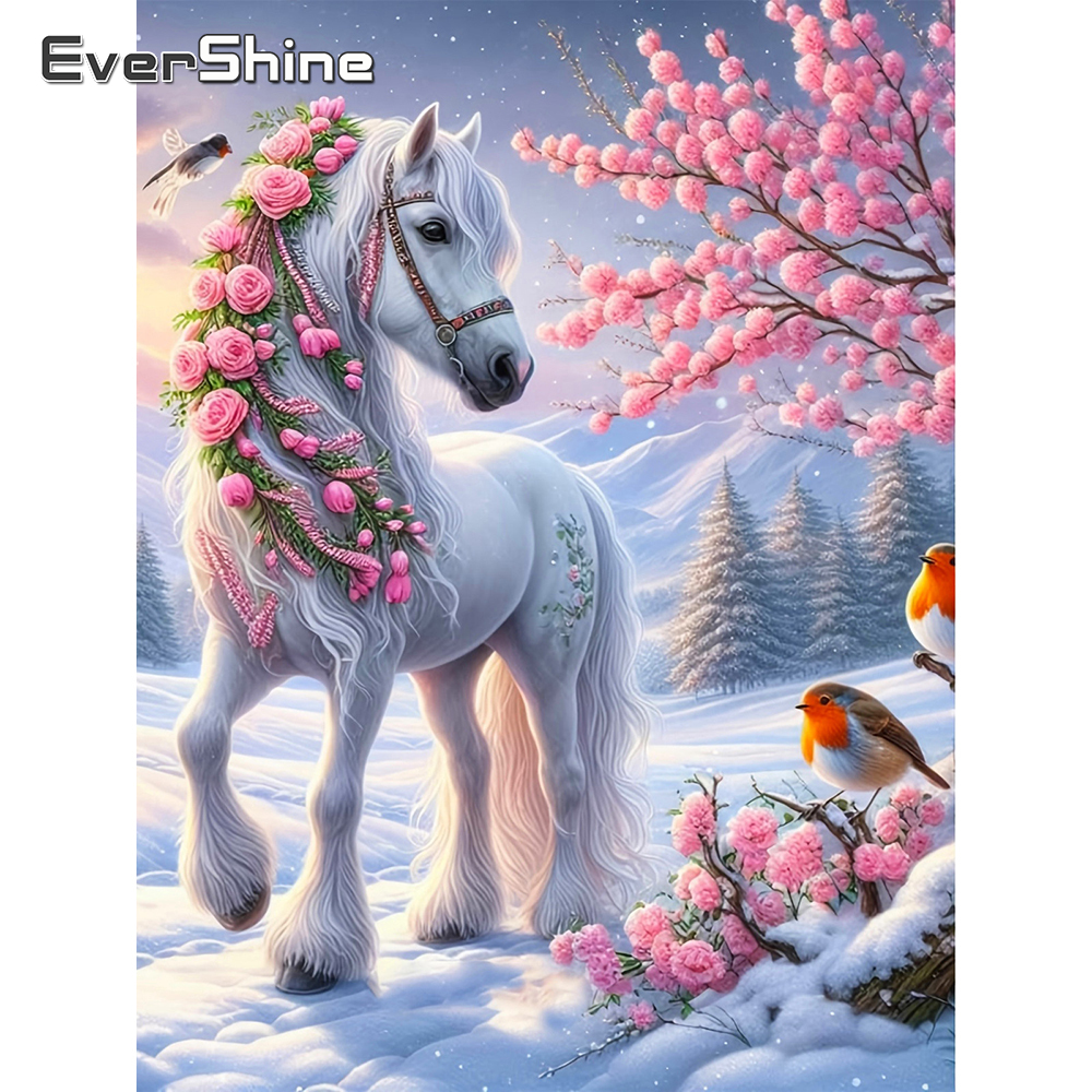 Embroidery Rose Stitch - EverShine Diamond Painting Horse Full Drill