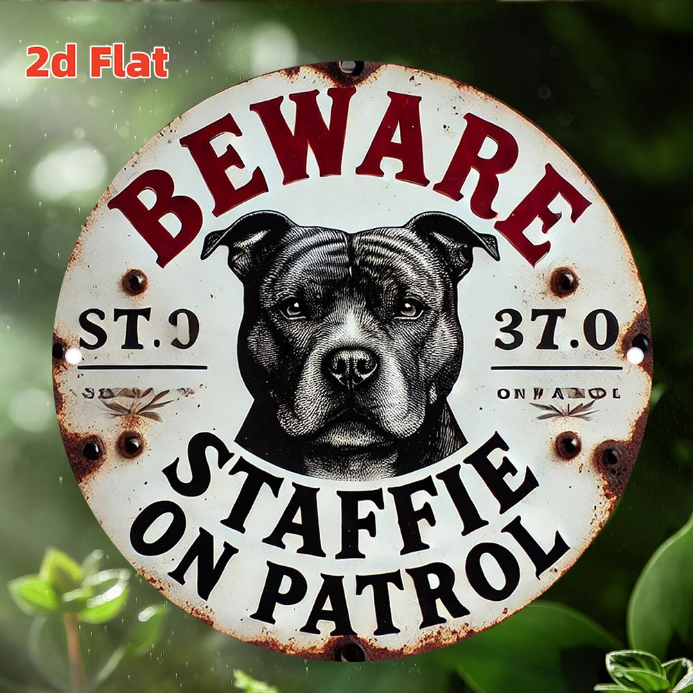 Embroidery Water - 1PC Beware of the Staffordshire Terrier