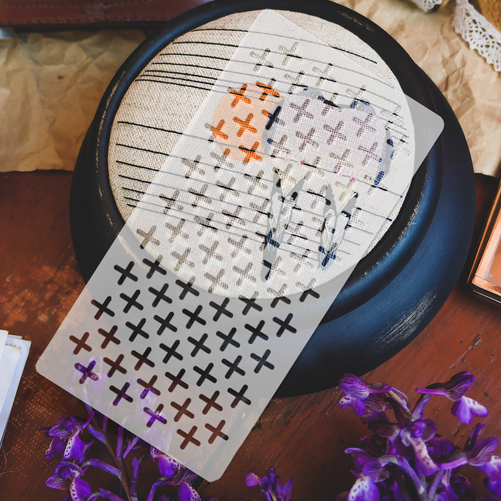 Embroidery Free Pattern - 4Pcs Acrylic Quilting Templates Transparent Geometric