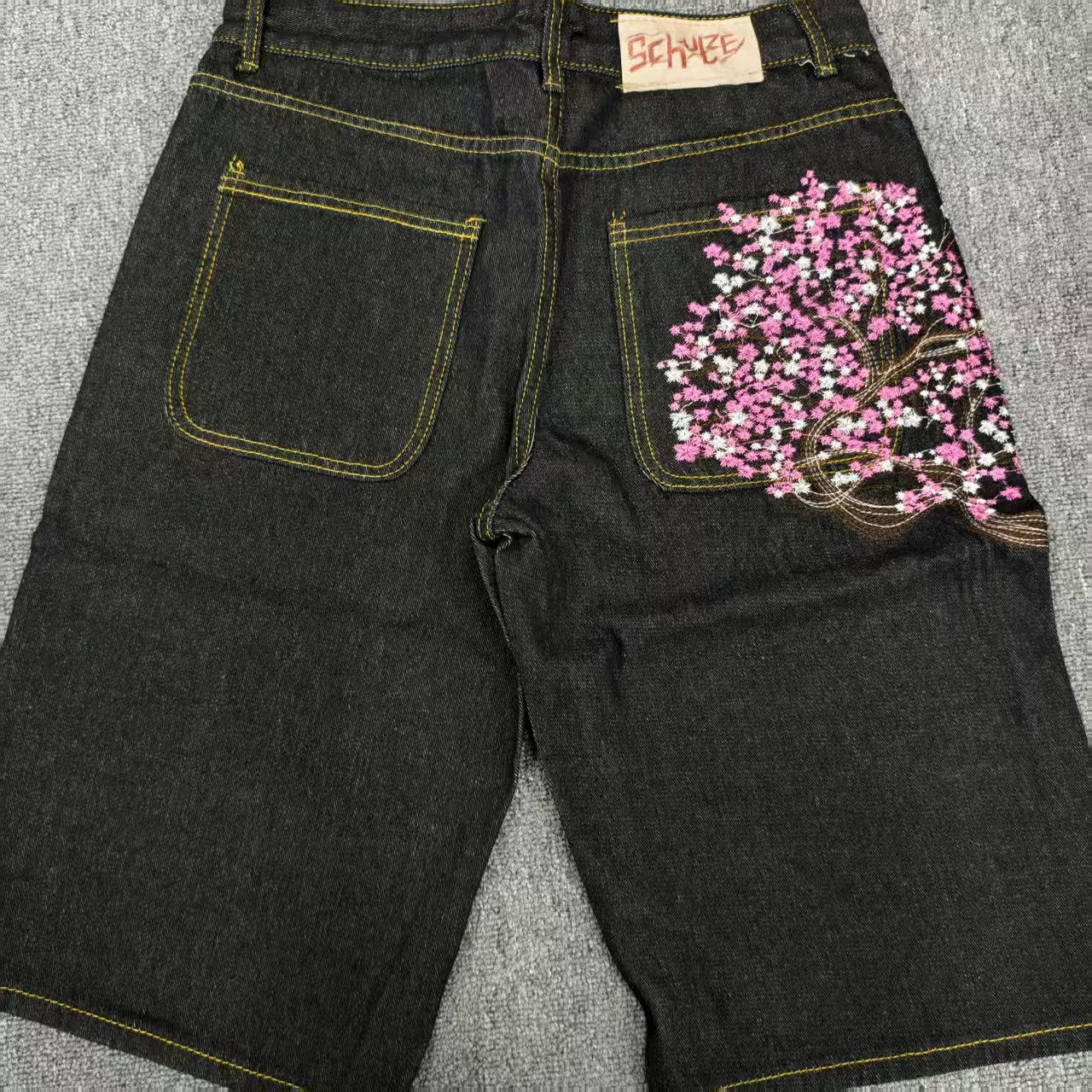 Embroidery Jeans Sakura - Sakura Pocket Embroidery Fashion Casual Men