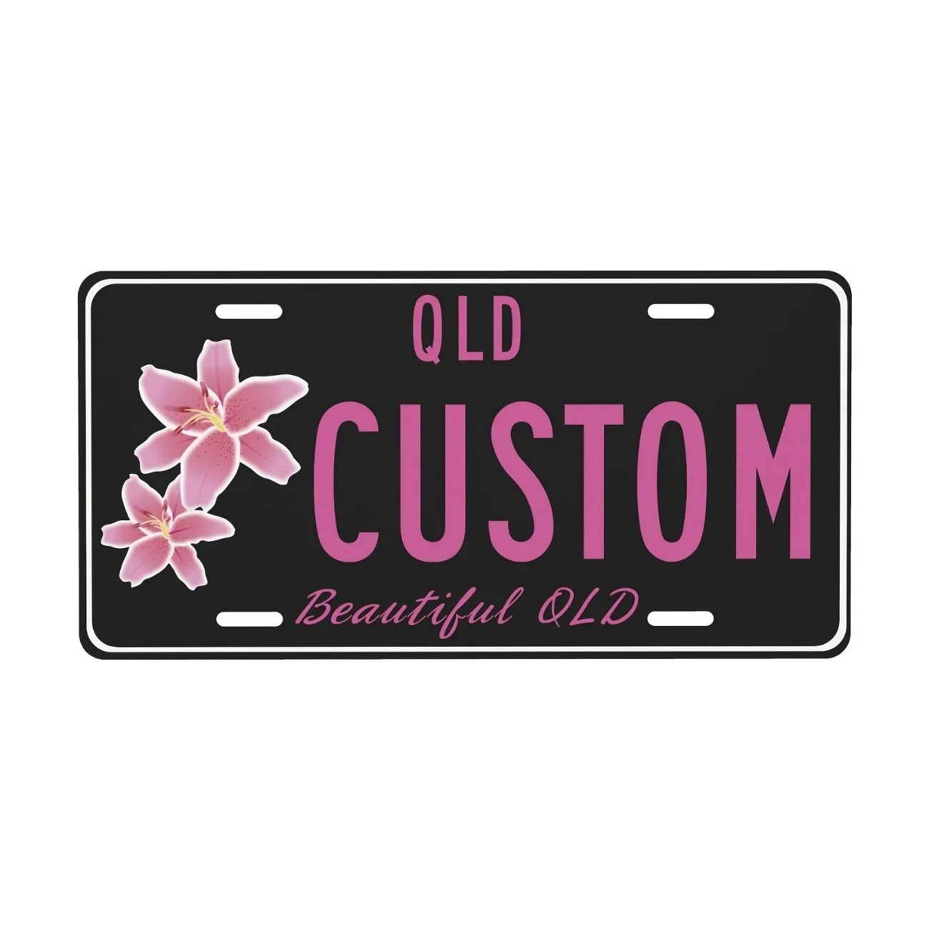 Embroidery Water - Custom Text Aluminum License Plate, Australian