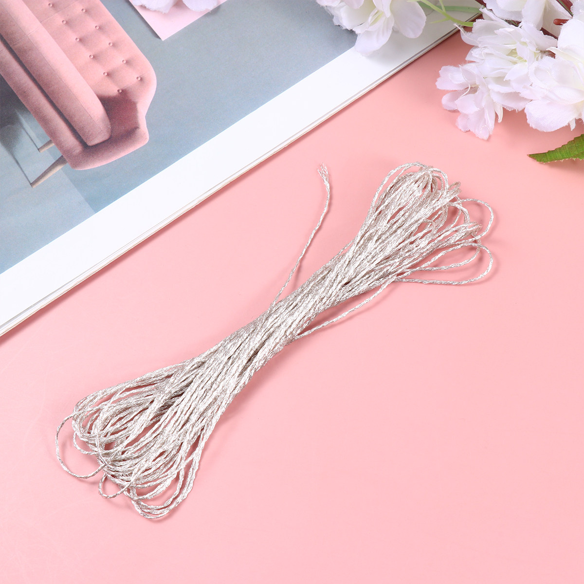 Embroidery Kit Set - 12Pcs Metallic Sewing Thread Set Glitter