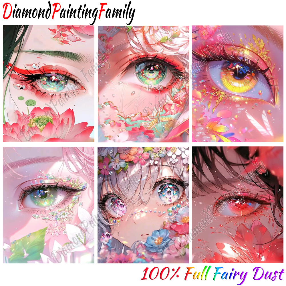 Embroidery Kit Set - Diamond Painting Family Full Fairy Dust