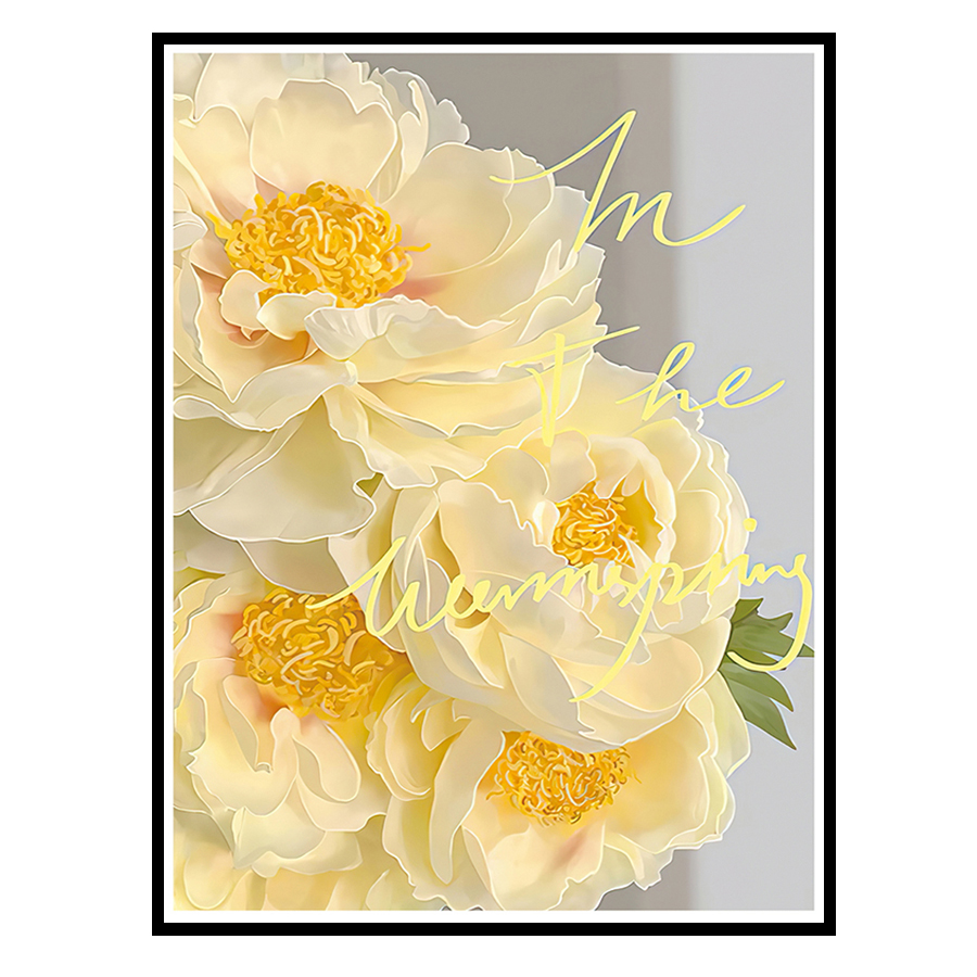 Yellow Peony Cross Stitch Kit  - огляд і ціна Embroidery Yellow
