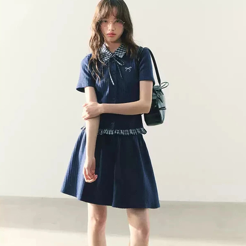 Summer Knitted Preppy Style Tw - огляд і ціна Embroidery Motif