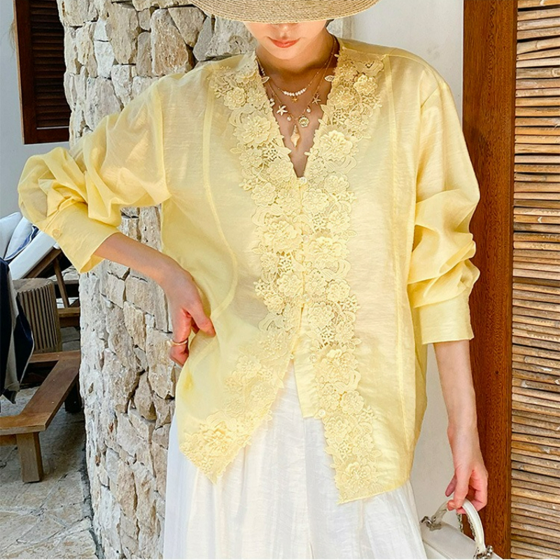 French Style Lace Embroidery S - огляд і ціна Embroidery Yellow