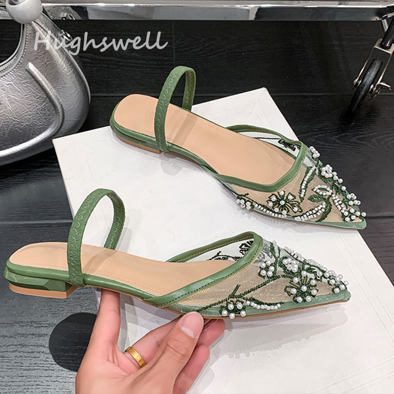 Pearl Bead Embroidery Lace Sli - огляд і ціна Embroidery Shoes
