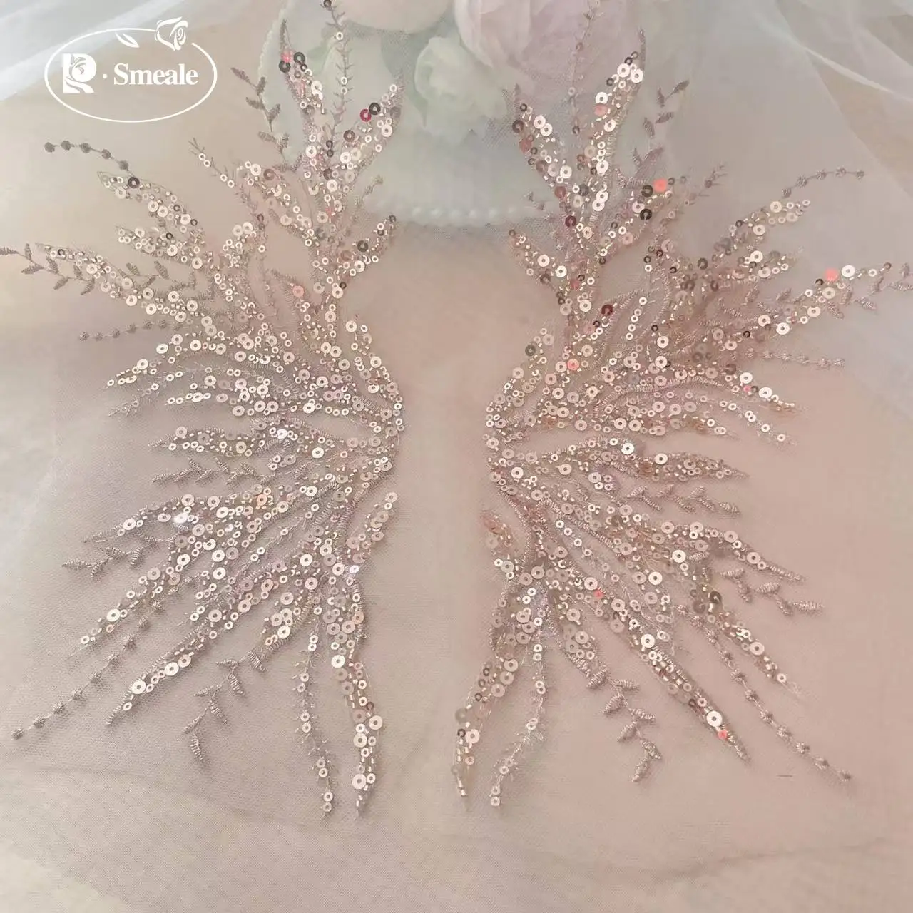 5Pair-2Pair.Rose Gold Sequin T - огляд і ціна Embroidery Gold
