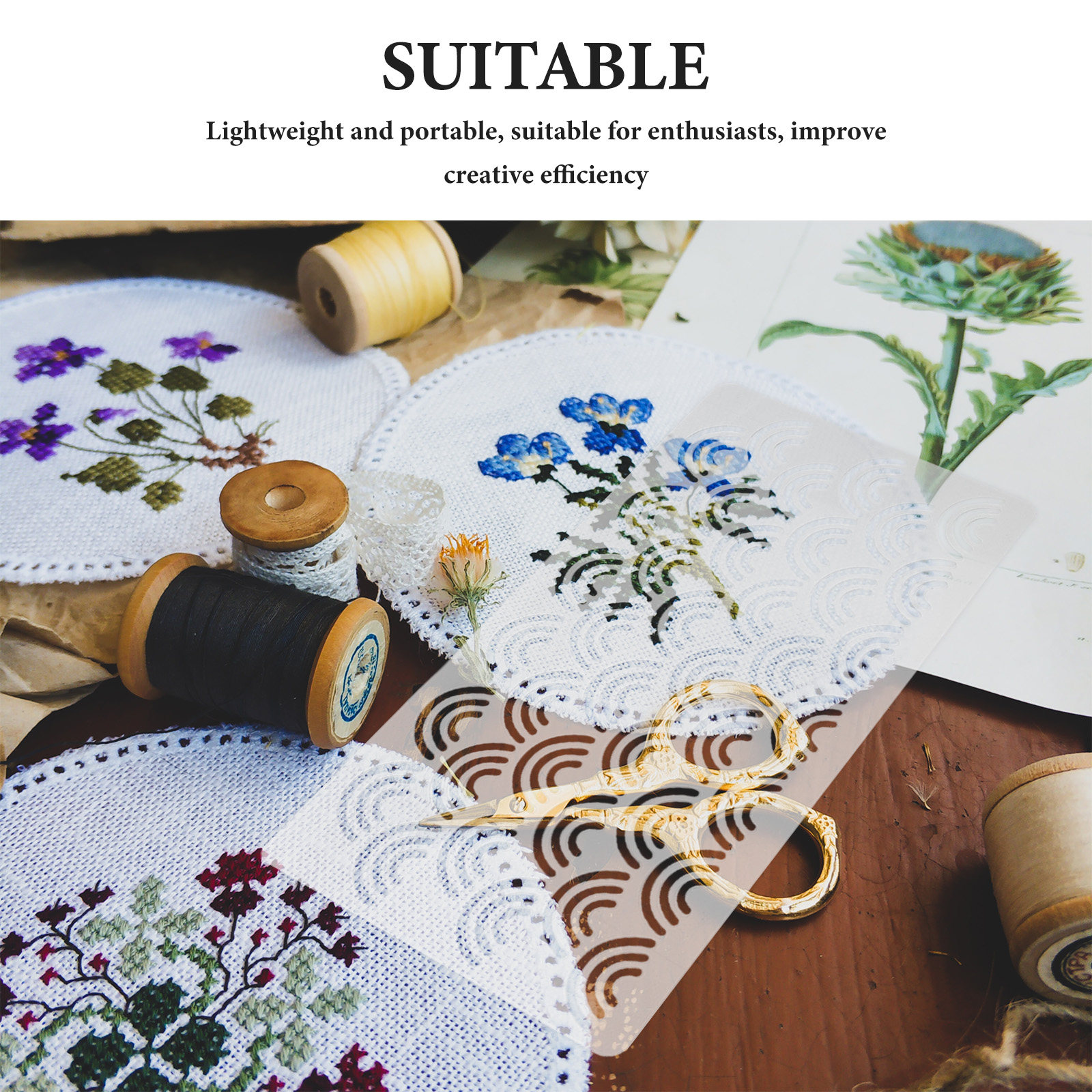 4Pcs Acrylic Quilting Template - огляд і ціна Embroidery Free Pattern