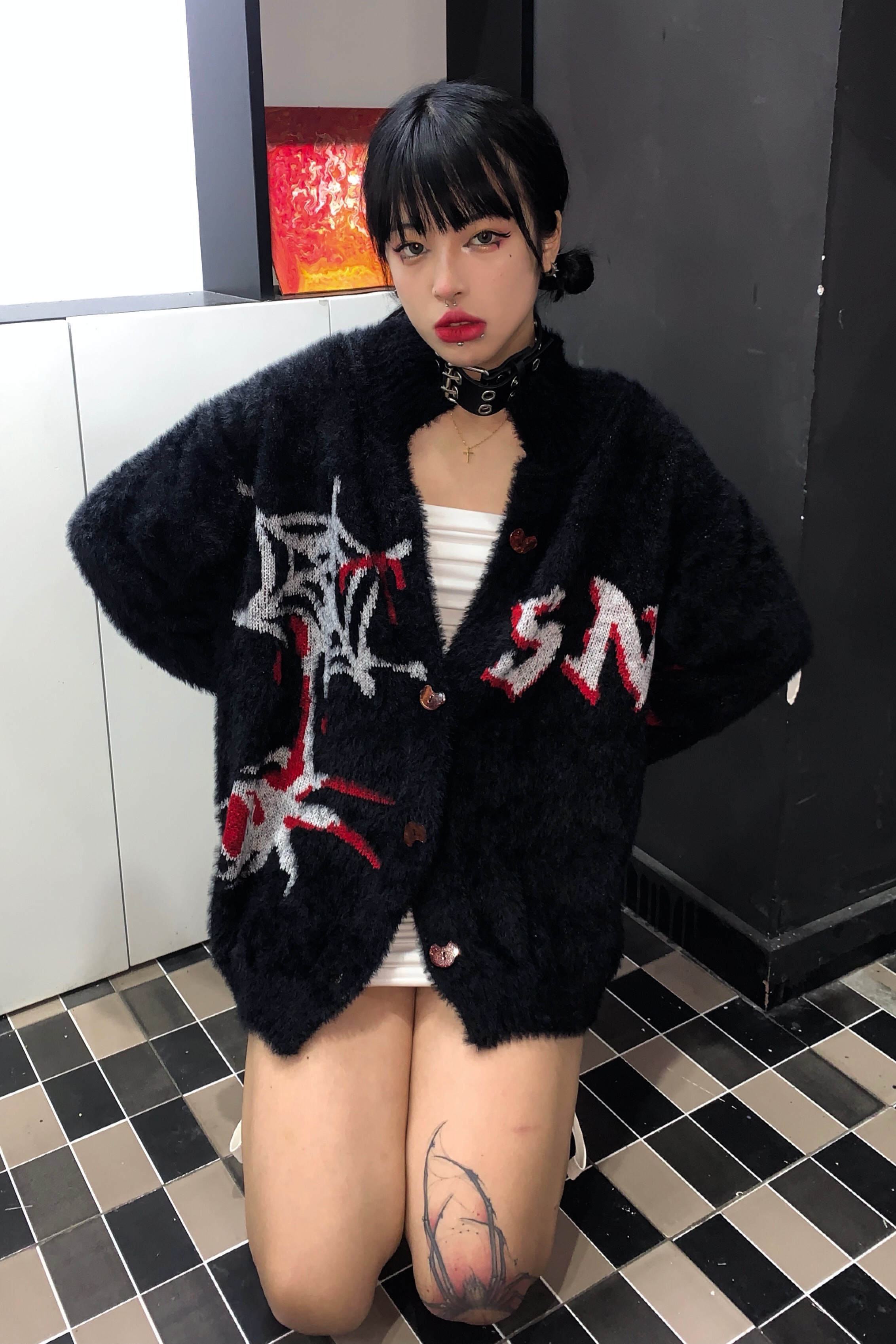 Y2k Fashion Women's Sweater Si - огляд і ціна Embroidery Gothic