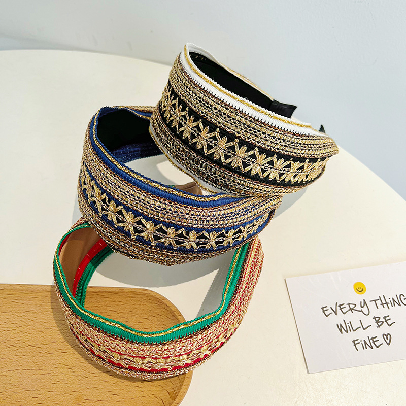 Women Girls Vintage Bohemian E - огляд і ціна Embroidery Gold