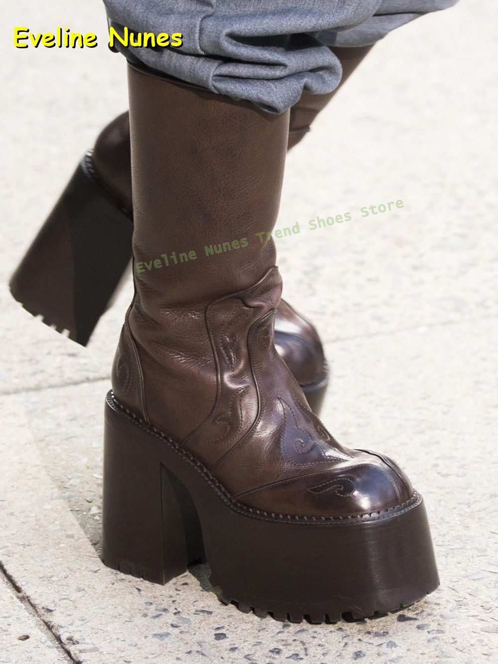 Embroidery Platform Knee High  - огляд і ціна Embroidery Shoes