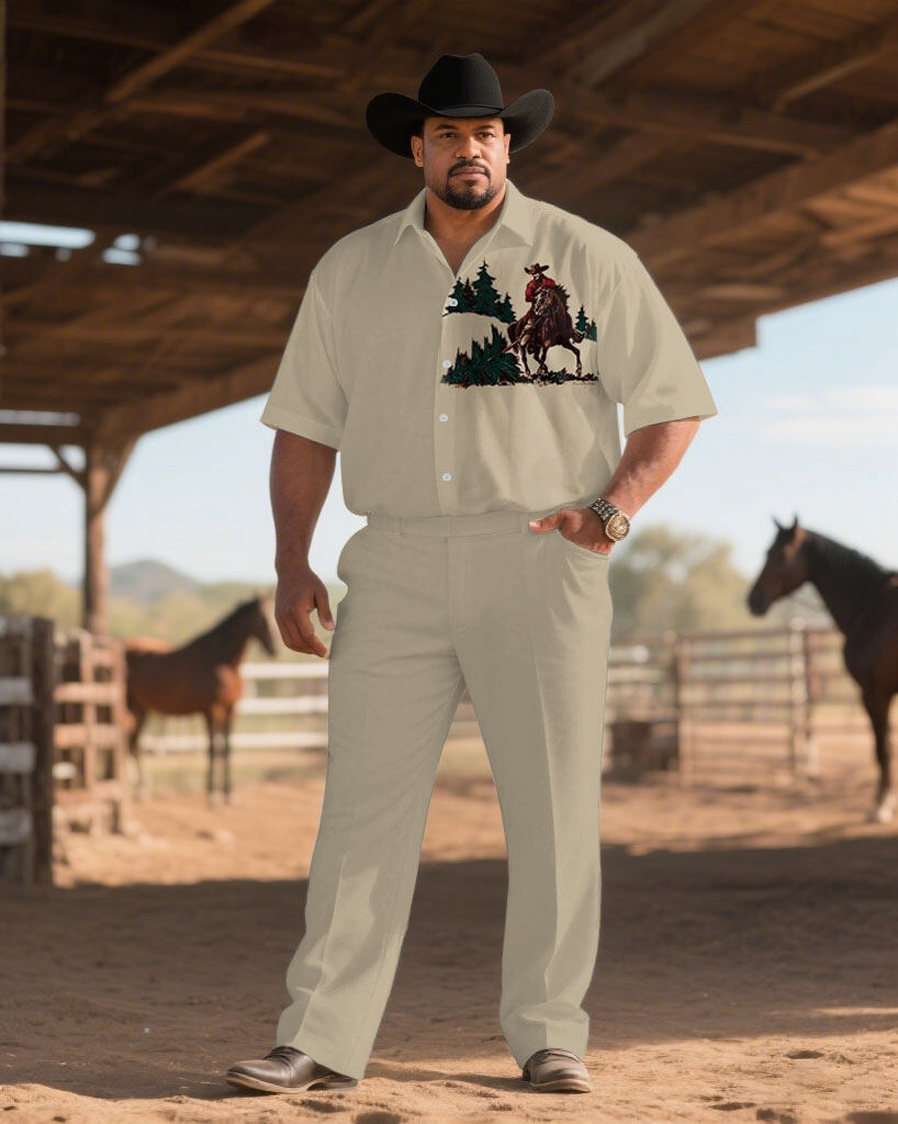 S-9XL Men's Western Cowboy Emb - огляд і ціна Embroidery Shirt