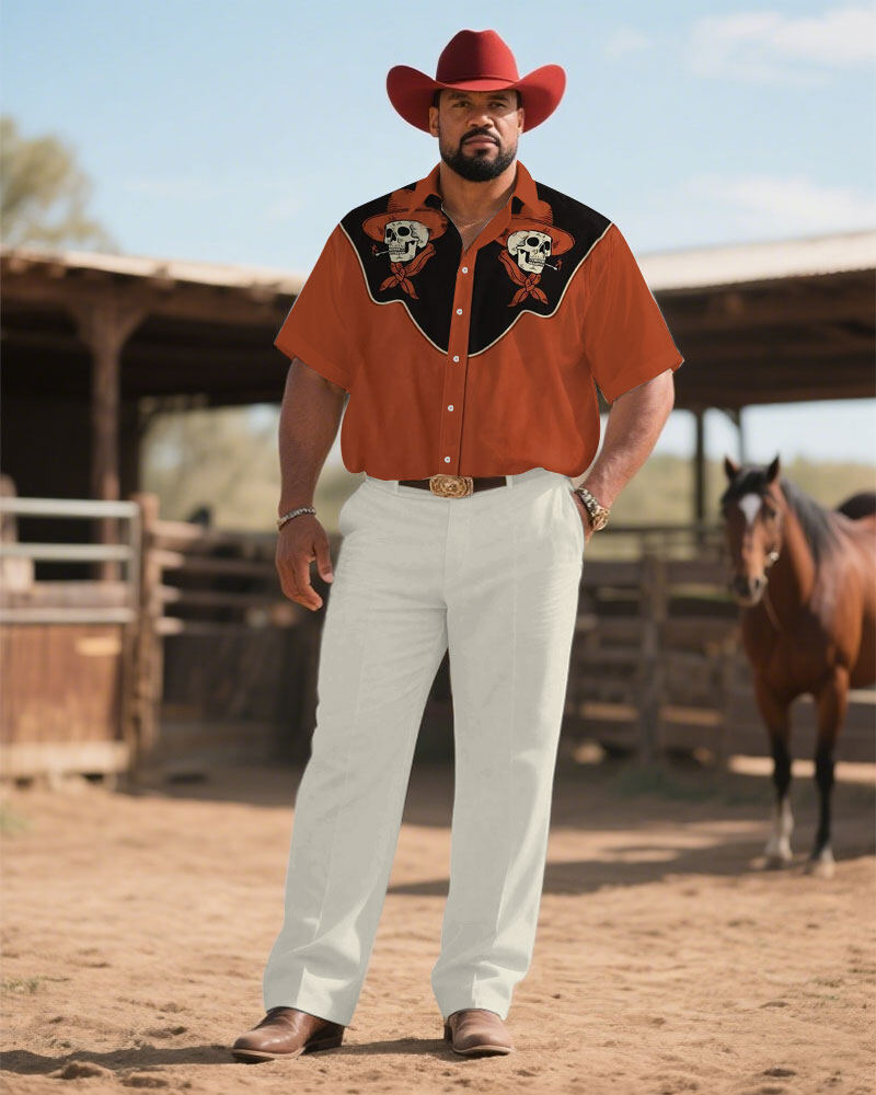 S-9XL Men's Western Cowboy Emb - огляд і ціна Embroidery Shirt