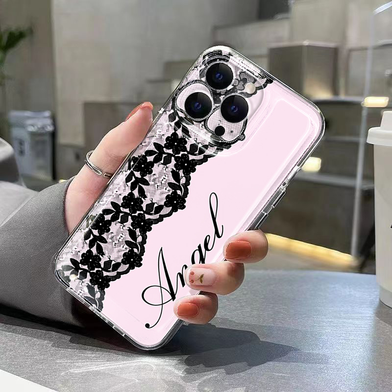 New Black White Lace Phone Cas - огляд і ціна Embroidery White