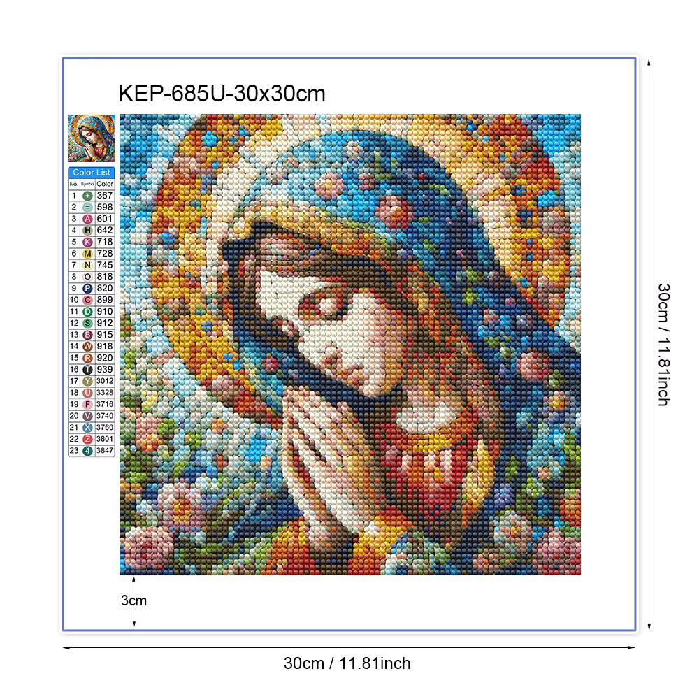 1pc frameless 5D DIY Diamond P - огляд і ціна Embroidery Kit Set