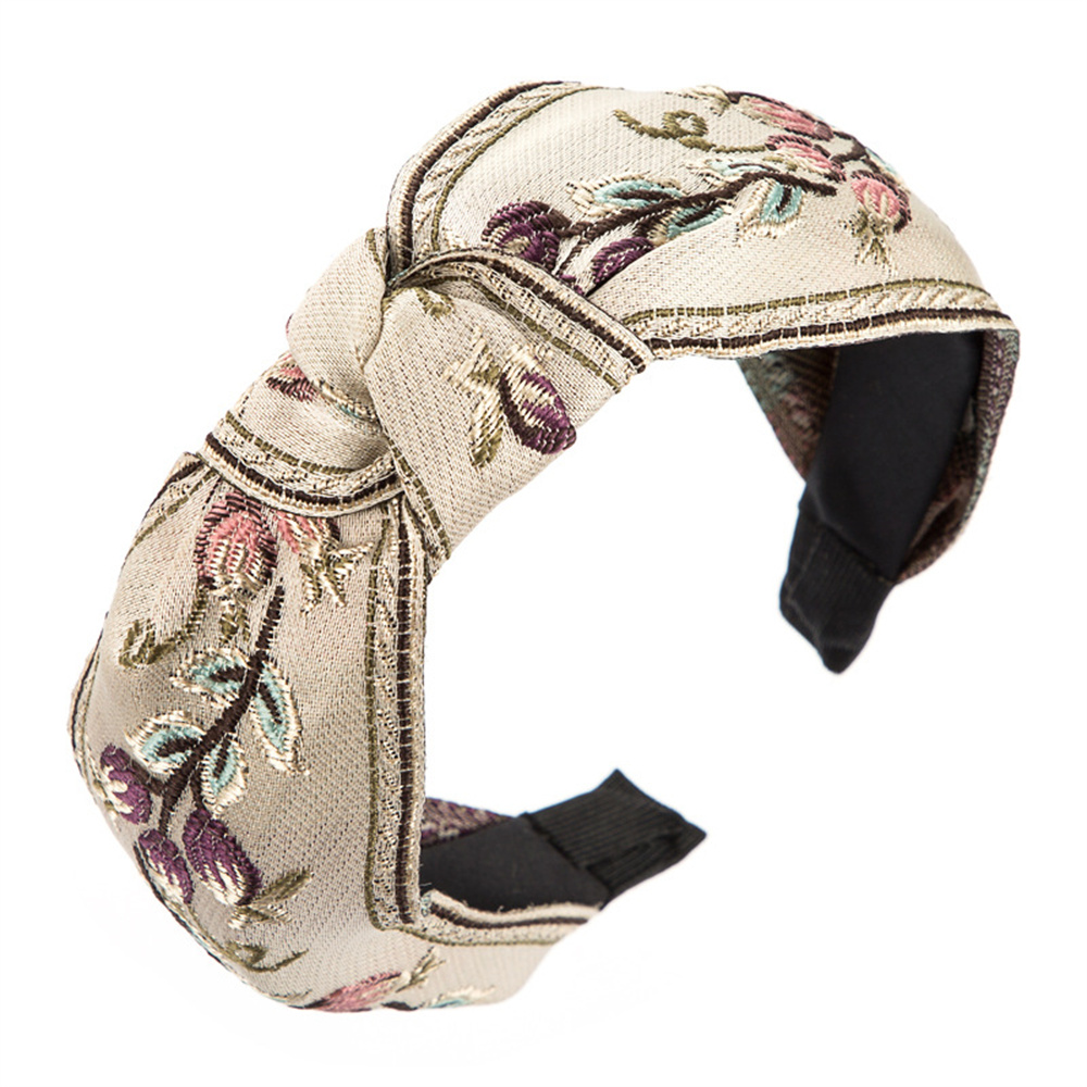 New Retro Knotted Headband For - огляд і ціна Embroidery Motif