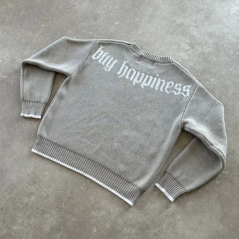 Harajuku Casual gold Sweaters  - огляд і ціна Embroidery Gothic