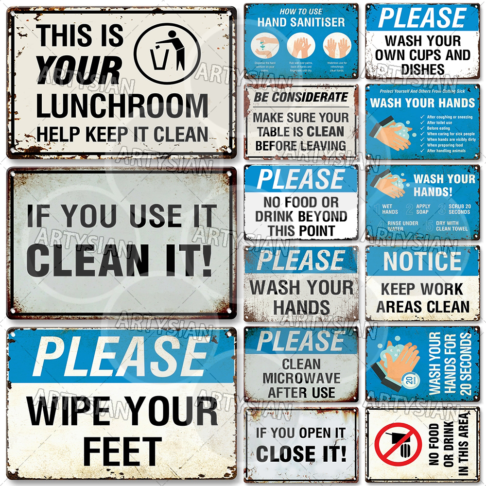 Hygiene Metal Sign No Shoes No - огляд і ціна Embroidery Water
