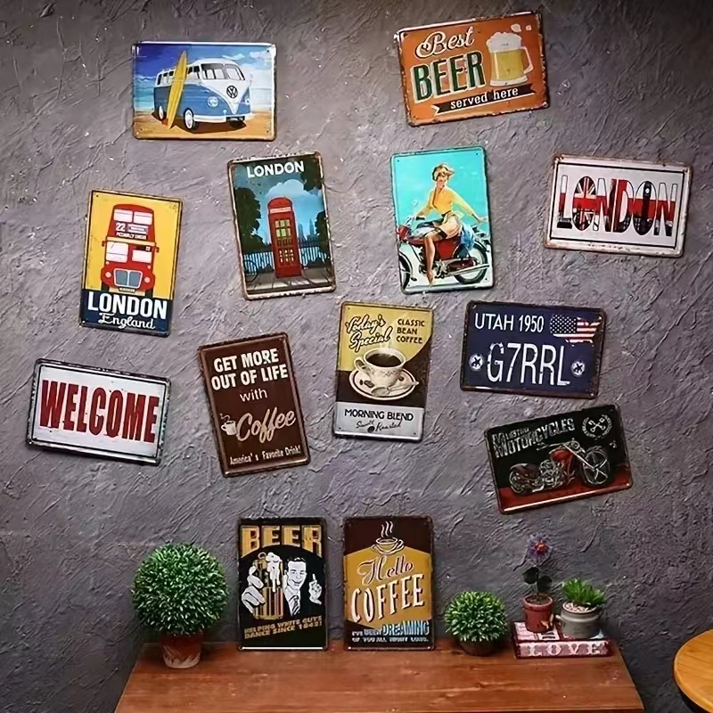 Vintage Bar Metal Signs Bathro - огляд і ціна Embroidery Water
