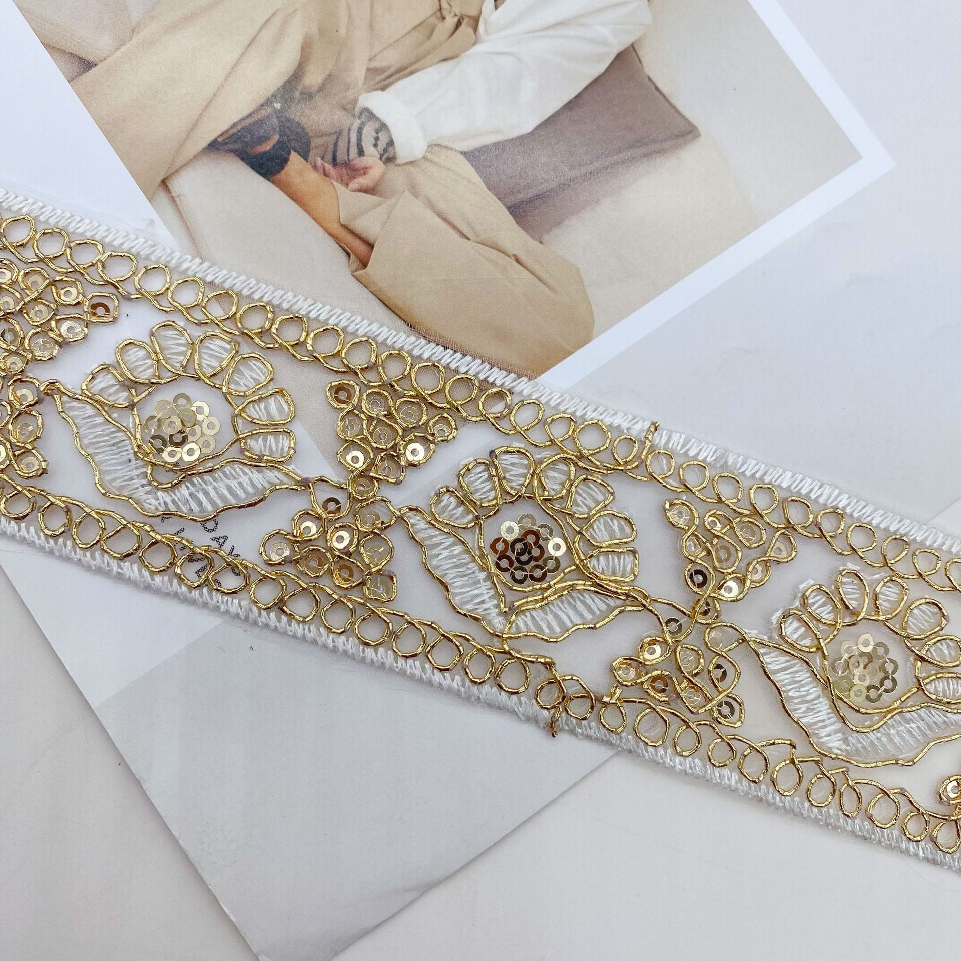 3Yards Of Wholesale National S - огляд і ціна Embroidery Gold