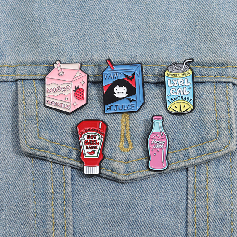 Delicious Food Enamel Pins Cus - огляд і ціна Embroidery Gothic