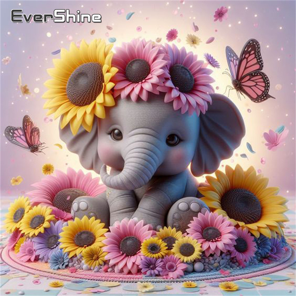 Evershine Elephant Diamond Pai - огляд і ціна Embroidery Kit Set