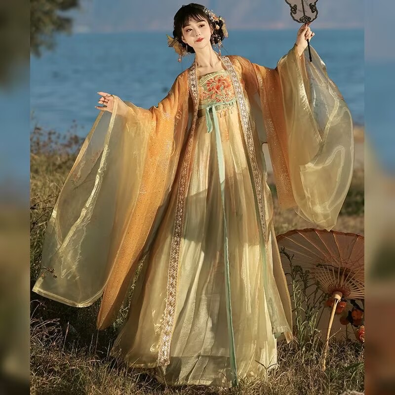 Women's Traditional Chinese Ha - огляд і ціна Embroidery Yellow