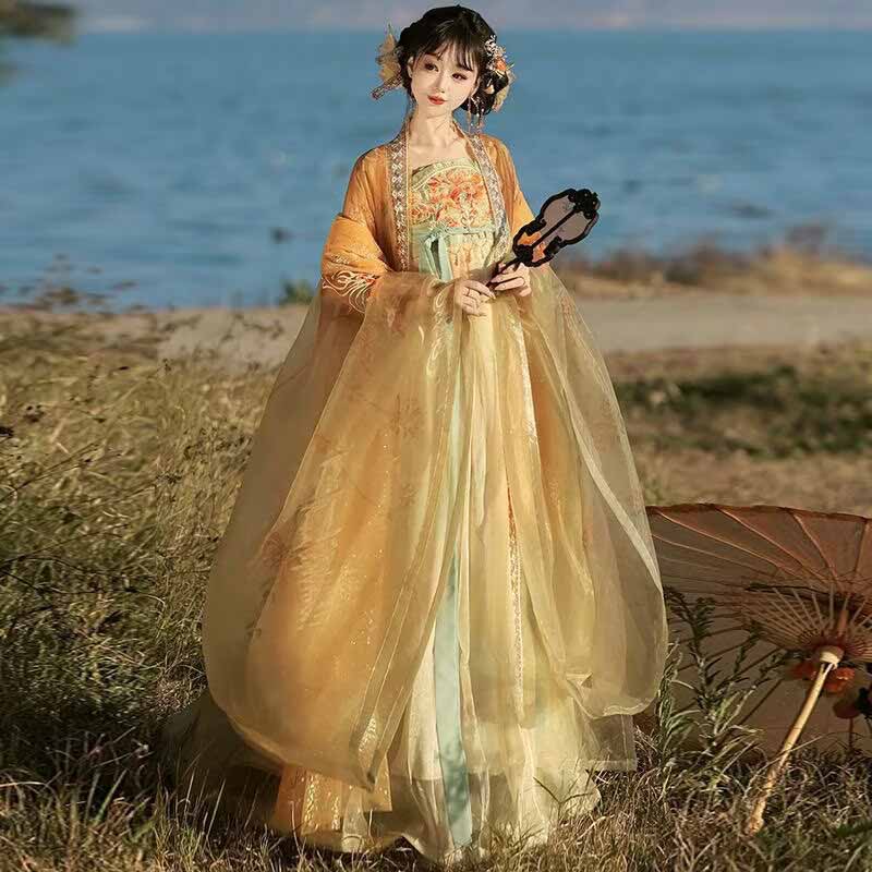 Women's Traditional Chinese Ha - огляд і ціна Embroidery Yellow