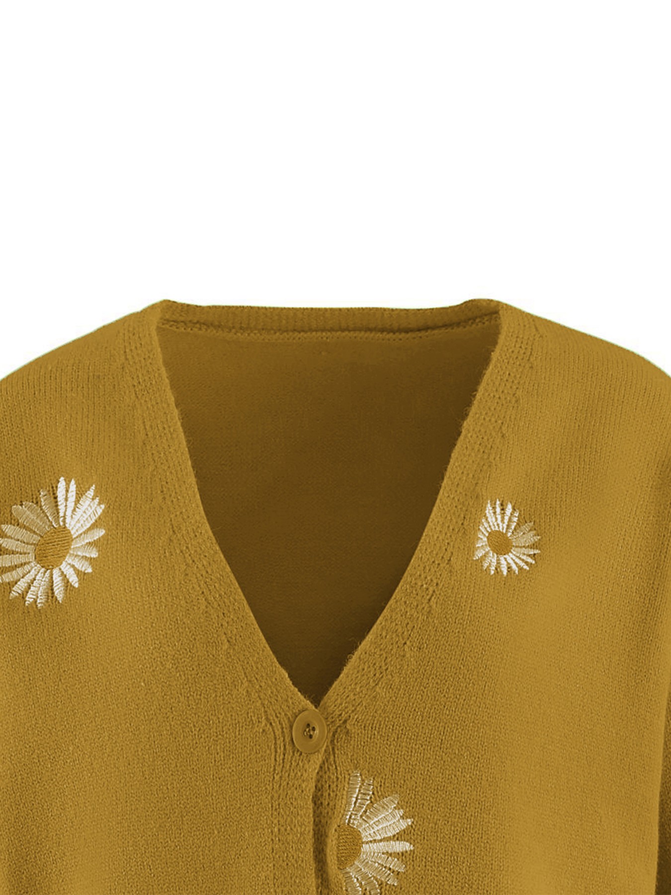 Women's Mustard Yellow Daisy E - огляд і ціна Embroidery Yellow