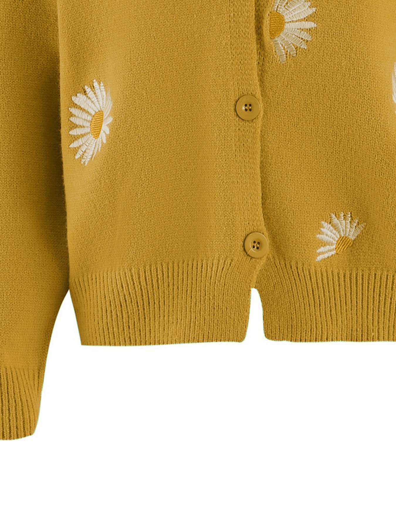 Women's Mustard Yellow Daisy E - огляд і ціна Embroidery Yellow