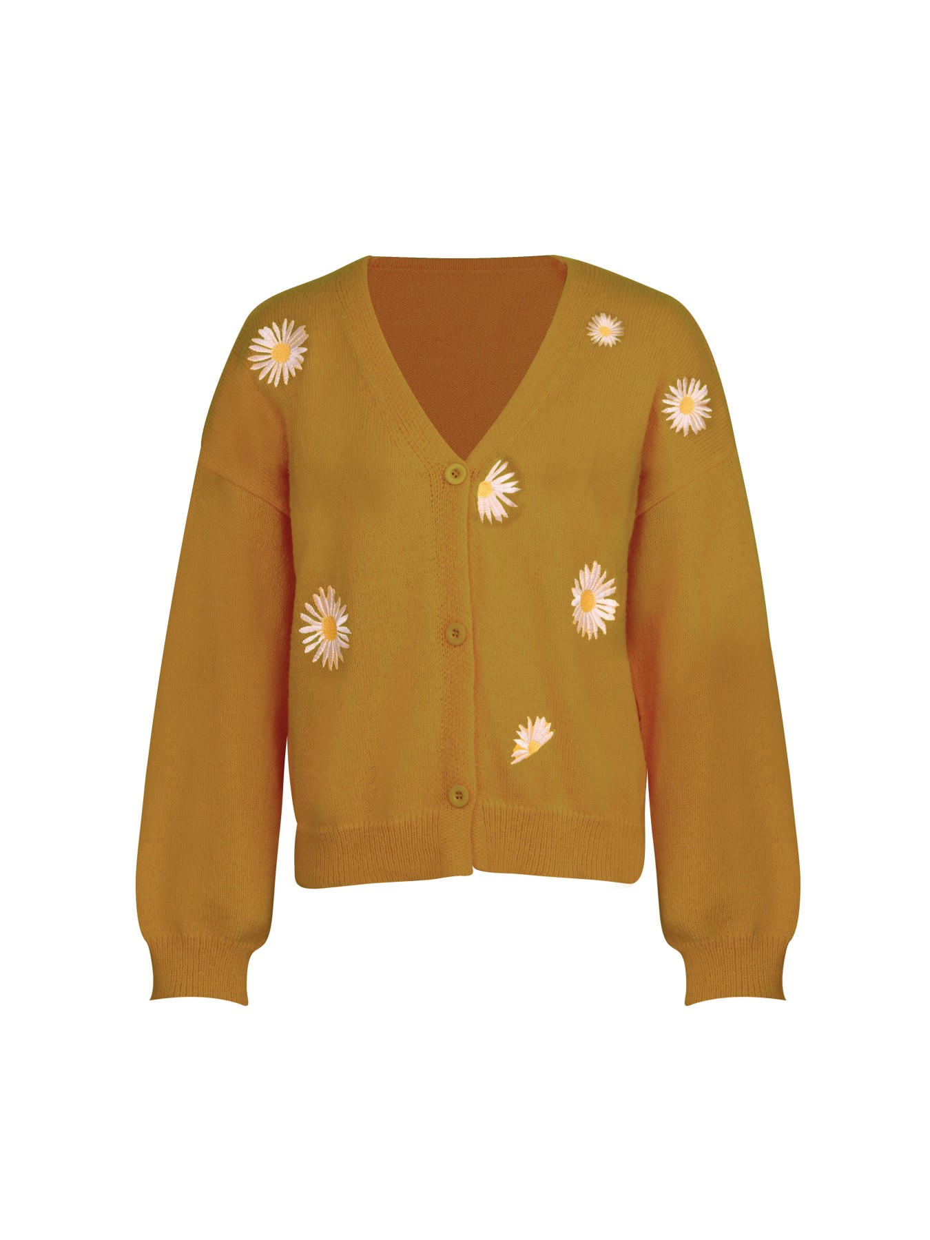 Women's Mustard Yellow Daisy E - огляд і ціна Embroidery Yellow