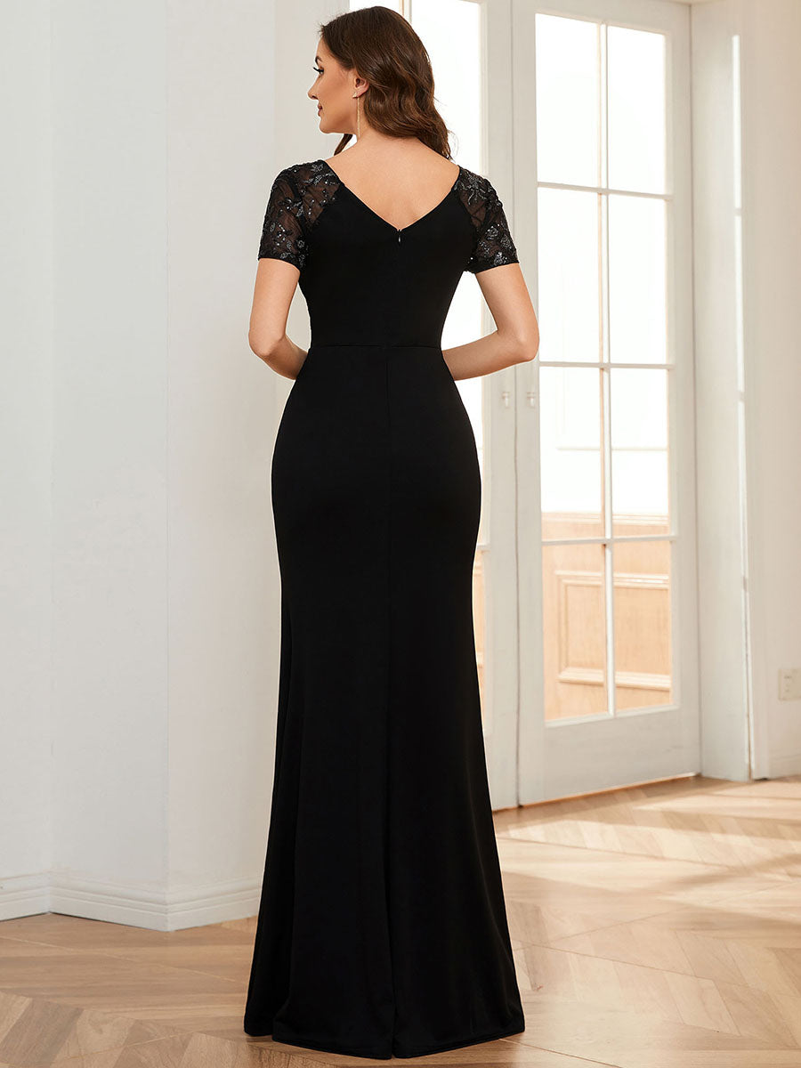BAZIIINGAAA Party Dress Deep-V - огляд і ціна Embroidery Flower Pattern