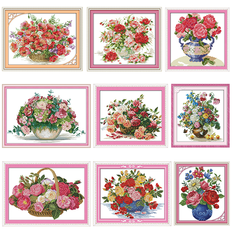 A Basket of Roses Cross Stitch - огляд і ціна Embroidery Rose Stitch