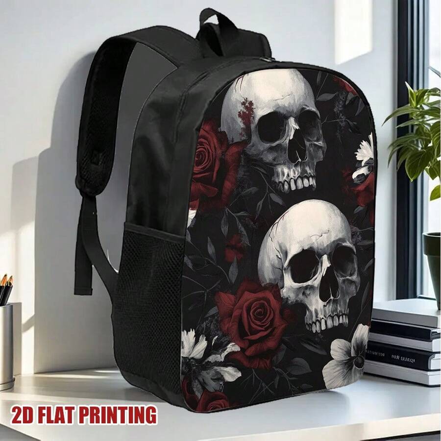 Gothic Skull Floral Backpack B - огляд і ціна Embroidery Gothic