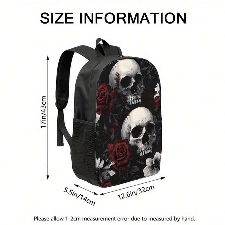 Gothic Skull Floral Backpack B - огляд і ціна Embroidery Gothic