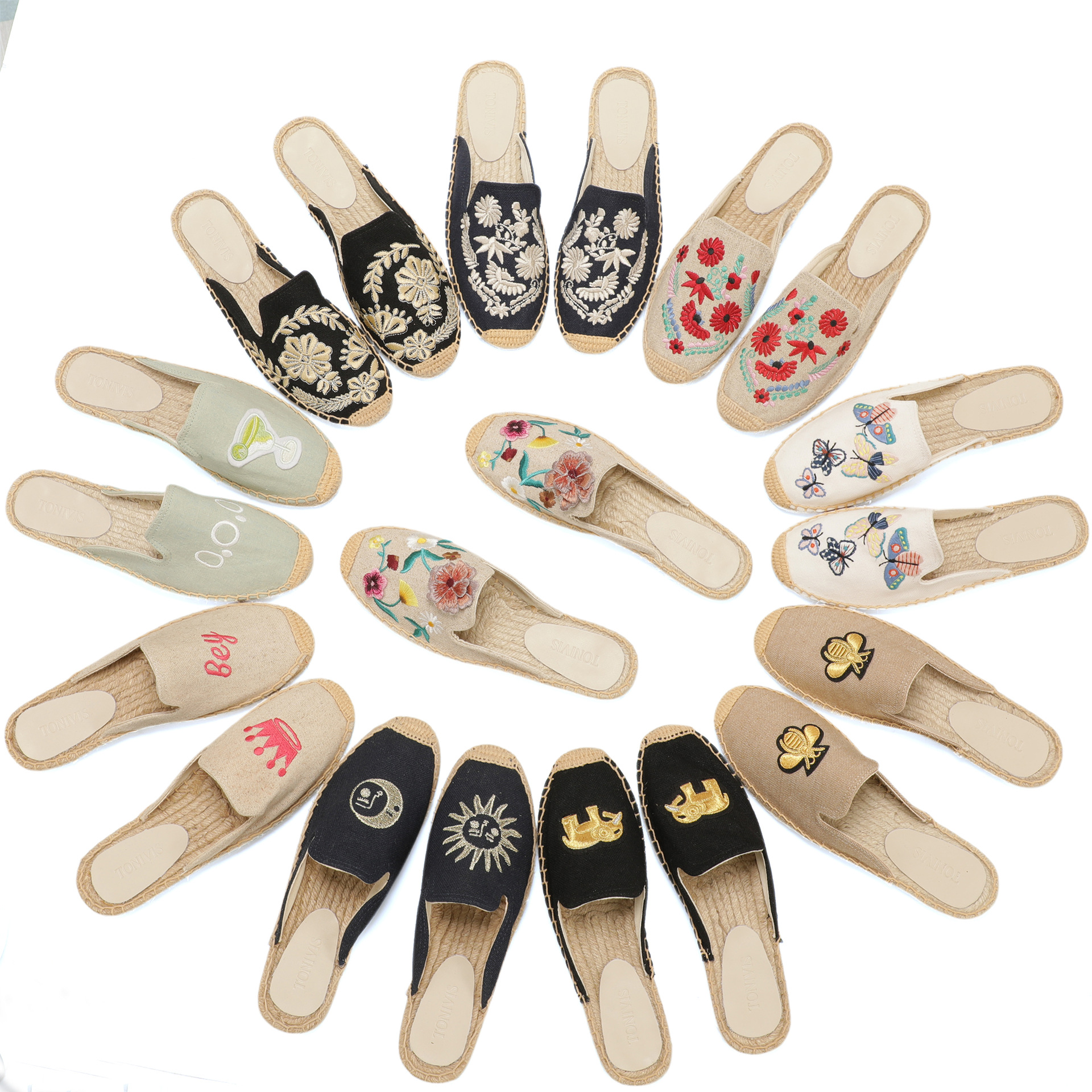 Women Floral Embroidered Espad - огляд і ціна Embroidery Shoes