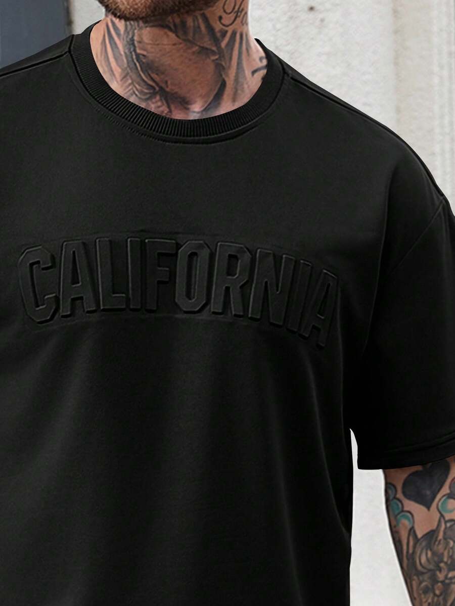 Mens Casual Solid Color Letter - огляд і ціна Embroidery Shirt