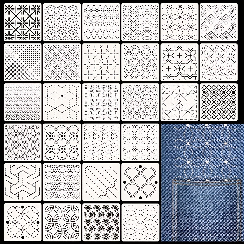 30Pcs Embroidery Templates DIY - огляд і ціна Embroidery Motif