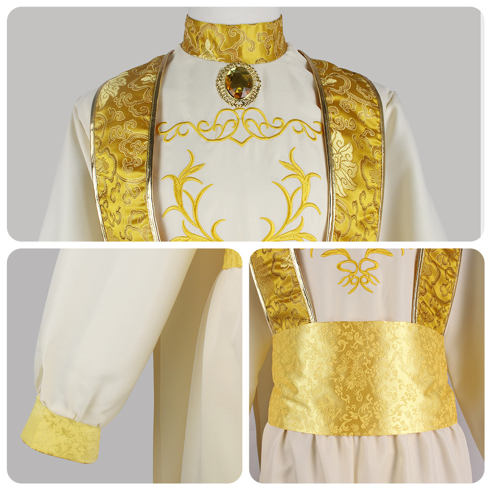 Adult Aladdin Cosplay Costume  - огляд і ціна Embroidery Gold