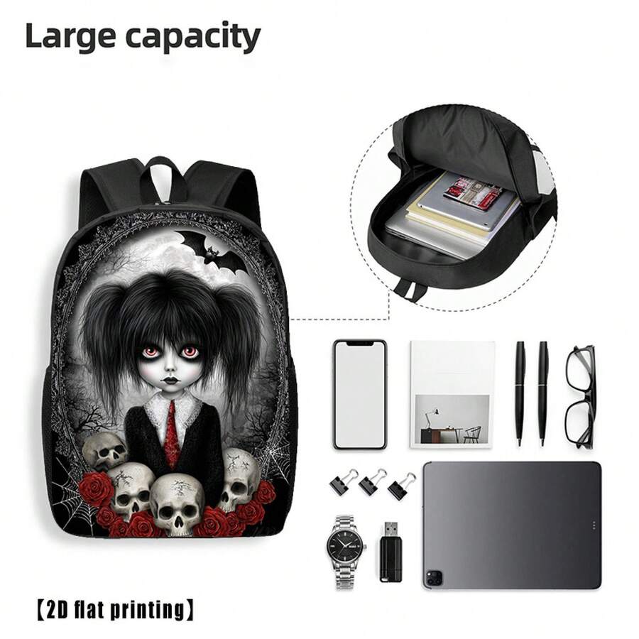 Gothic Skull And Rose Print Ba - огляд і ціна Embroidery Gothic