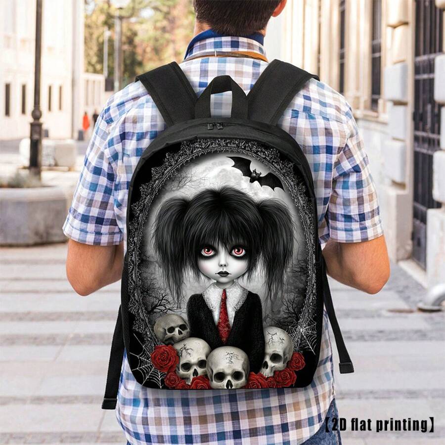 Gothic Skull And Rose Print Ba - огляд і ціна Embroidery Gothic