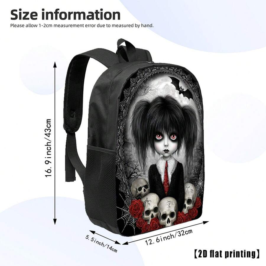 Gothic Skull And Rose Print Ba - огляд і ціна Embroidery Gothic