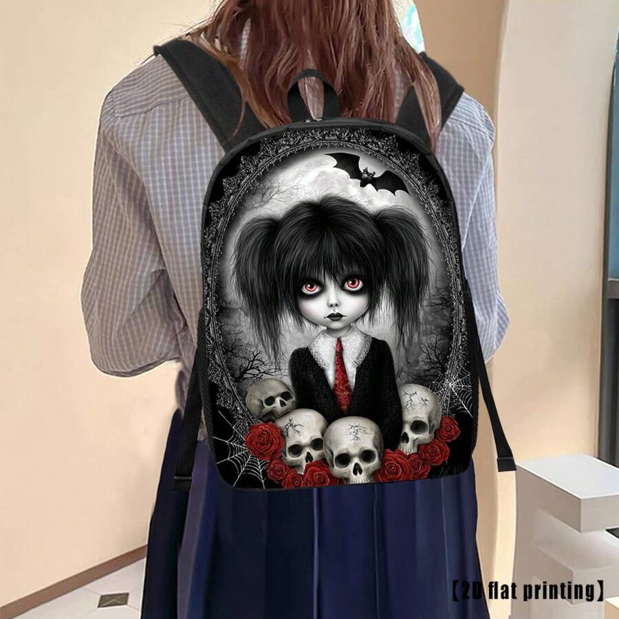 Gothic Skull And Rose Print Ba - огляд і ціна Embroidery Gothic