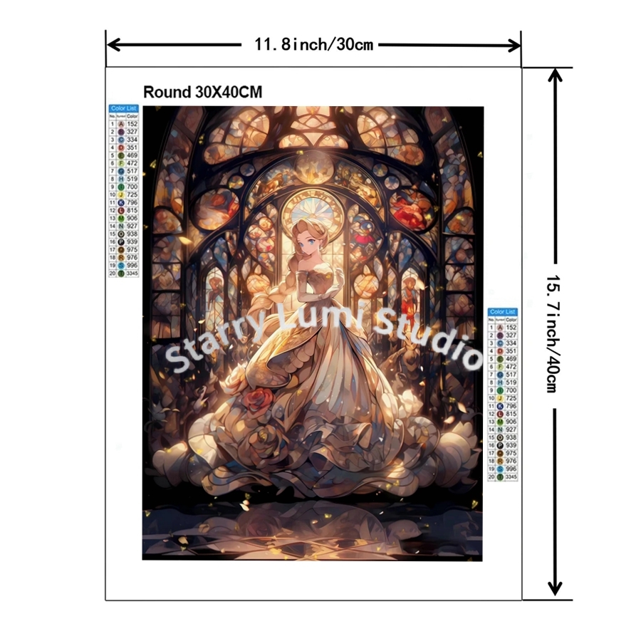 Cute Cinderella Castle 5D Full - огляд і ціна Embroidery Kit Set