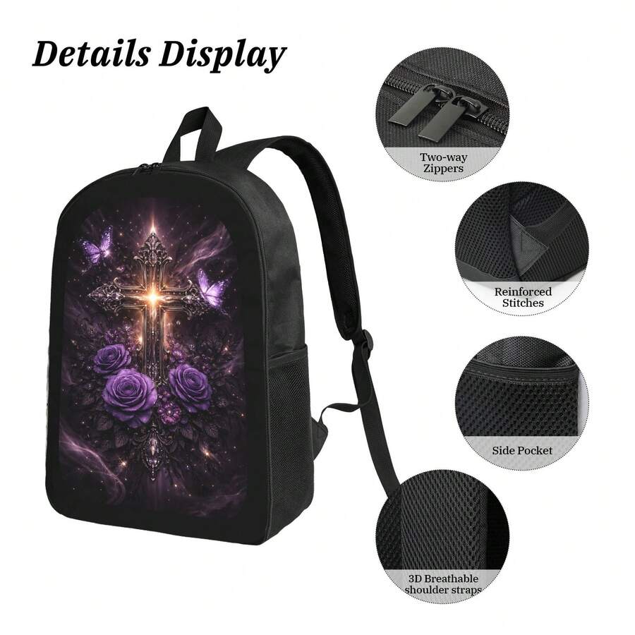 Dark Gothic Cross Backpack Wit - огляд і ціна Embroidery Gothic