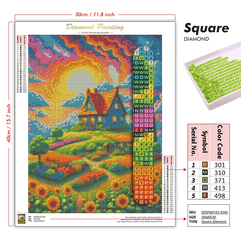 1PC frameless 5D DIY Anime Lan - огляд і ціна Embroidery Kit Set