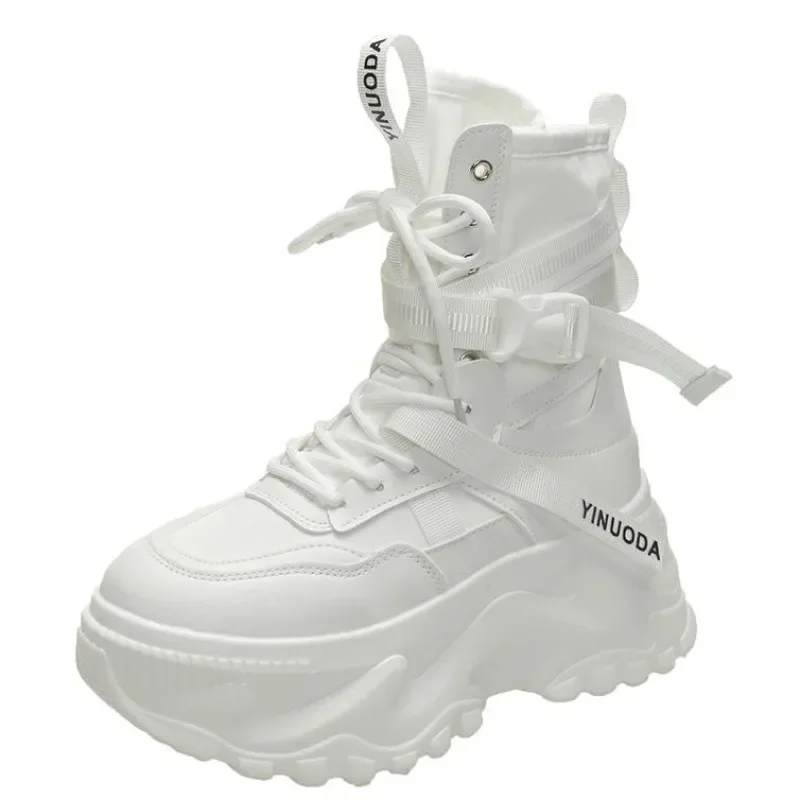 Fashion Women Chunky Platform  - огляд і ціна Embroidery White