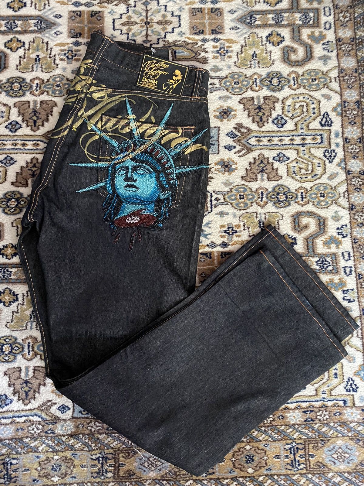 Harajuku Y2k 2000s Women Cloth - огляд і ціна Embroidery Jeans Sakura